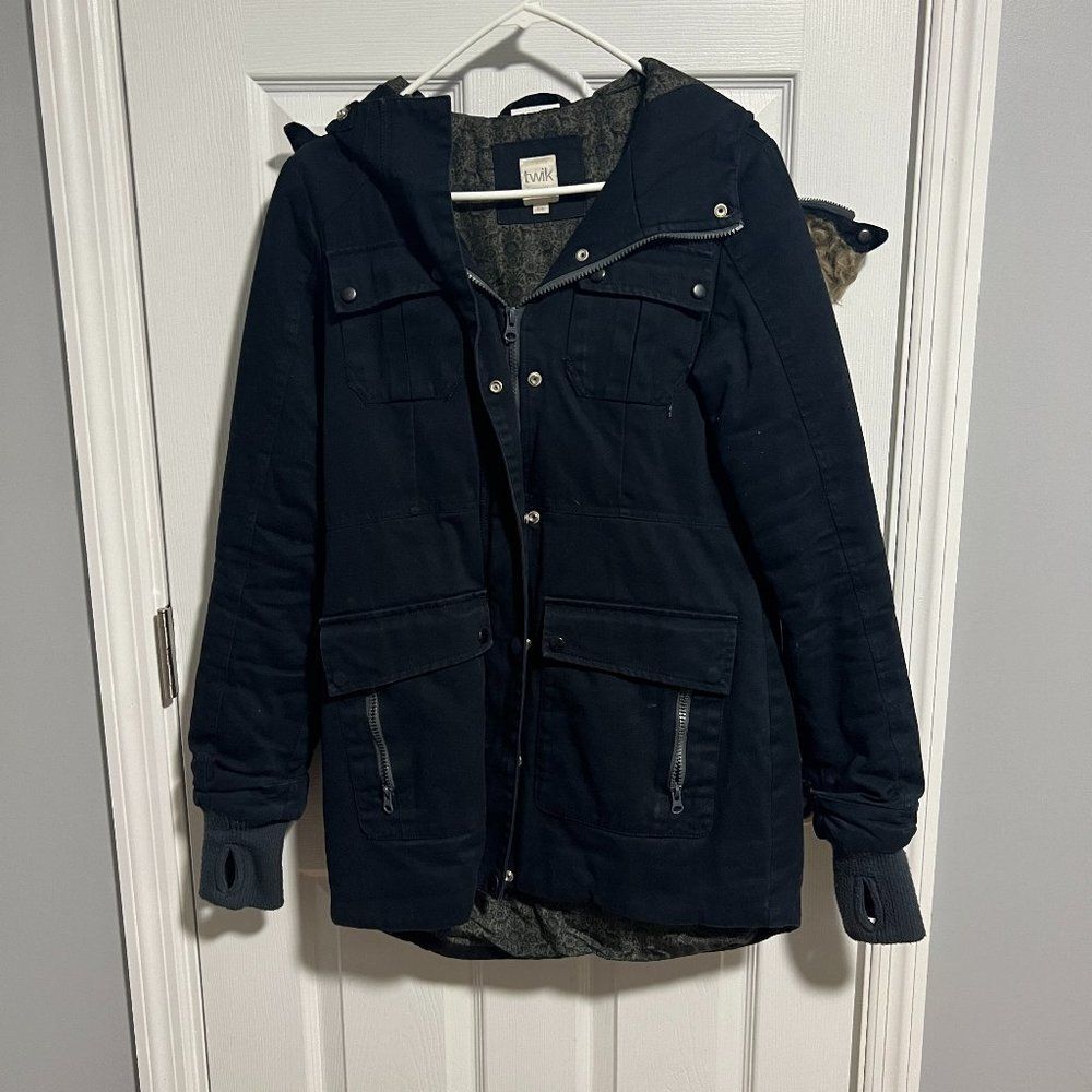 🚨 Last day Fri 🧳 Womens Jacket Faux Fur Detachable Hood Full Zip